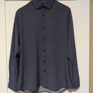 Tom Baine Men's Blue & White Performance Shirt Medium Long sleeve